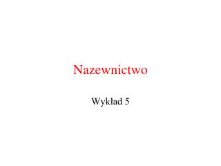 Nazewnictwo