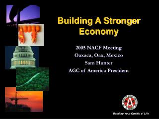 Building A Stronger Economy