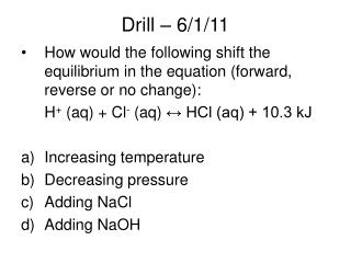 Drill – 6/1/11