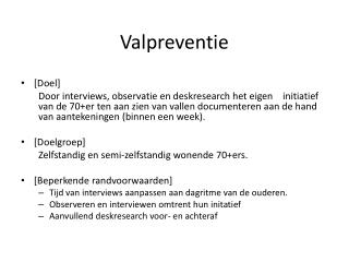 Valpreventie