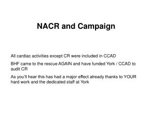 All cardiac activities except CR were included in CCAD