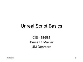 Unreal Script Basics