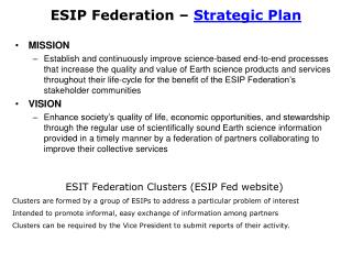 ESIP Federation – Strategic Plan