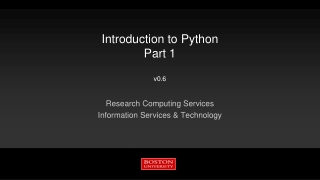 Introduction to Python Part 1 v0.6