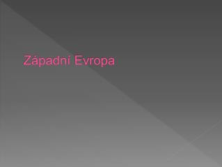 Západní Evropa