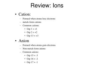 Review: Ions
