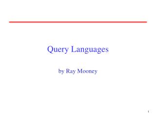 Query Languages