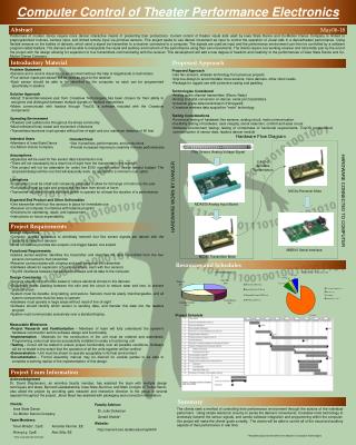 Computer Control of Theater Performance Electronics