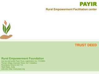 PAYIR Rural Empowerment Facilitation center
