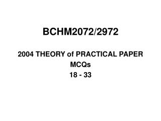 BCHM2072/2972