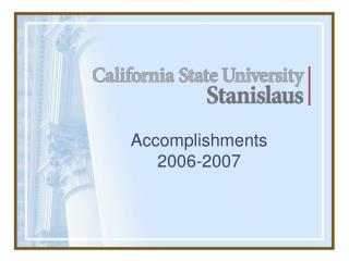 Accomplishments 2006-2007