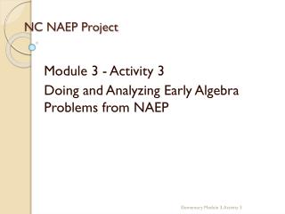 NC NAEP Project