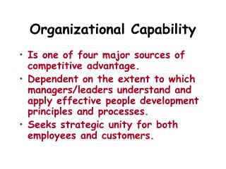 Organizational Capability