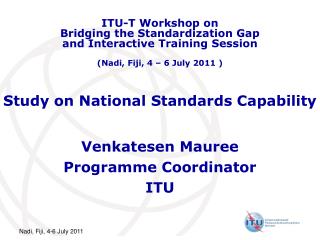 Study on National Standards Capability