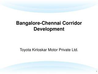 Bangalore-Chennai Corridor Development