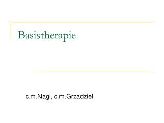 Basistherapie