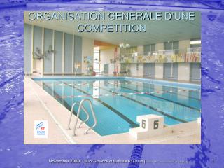 ORGANISATION GENERALE D’UNE COMPETITION