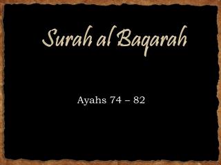 Surah al Baqarah