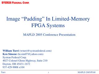 Image “Padding” In Limited-Memory FPGA Systems