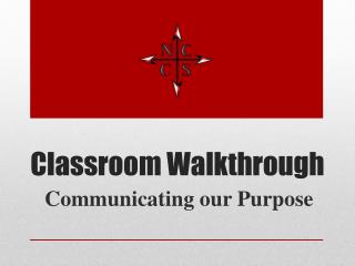 Classroom Walkthrough