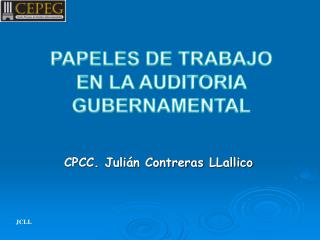 CPCC. Julián Contreras LLallico
