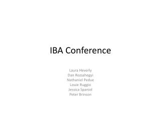 IBA Conference