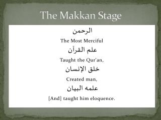 The Makkan Stage