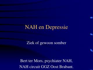 NAH en Depressie