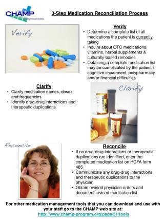 Verify Determine a complete list of all medications the patient is currently taking