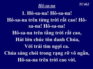 Hô-sa-na