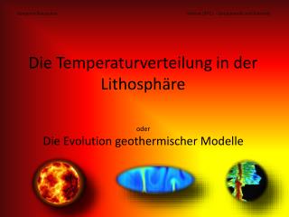 Die Temperaturverteilung in der Lithosphäre