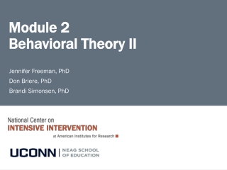 Module 2 Behavioral Theory II