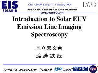 Introduction to Solar EUV Emission Line Imaging Spectroscopy