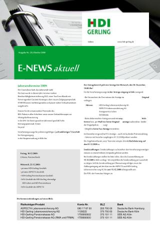 E-NEWS aktuell