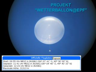 PROJEKT “WETTERBALLON@EPF”