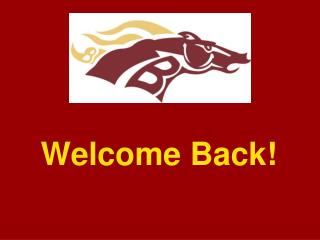 Welcome Back!