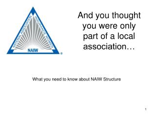 And you thought you were only part of a local association…