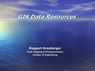 GIS Data Resources