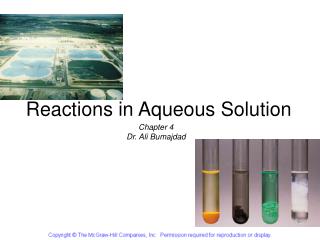 Reactions in Aqueous Solution