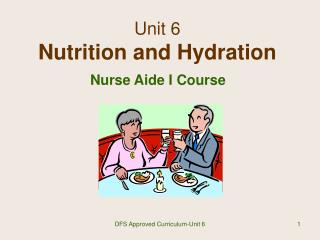 Unit 6 Nutrition and Hydration