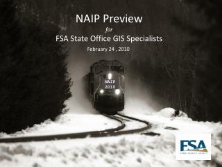 NAIP Preview for FSA State Office GIS Specialists