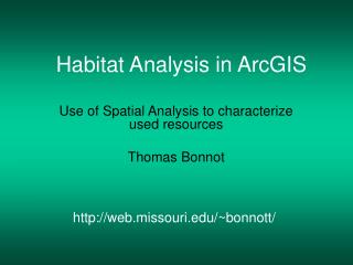 Habitat Analysis in ArcGIS