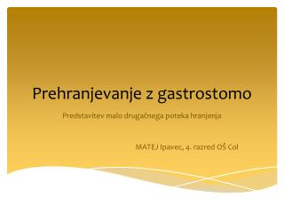 Prehranjevanje z gastrostomo