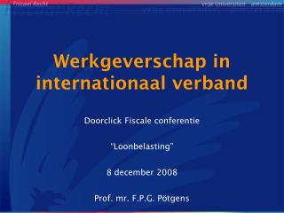 Werkgeverschap in internationaal verband