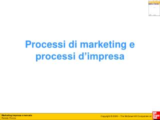 Processi di marketing e processi d’impresa