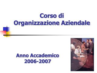 Anno Accademico 2006-2007
