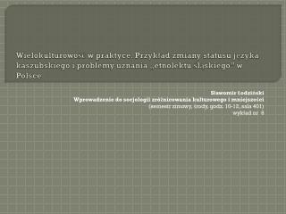 Sławomir Łodziński Wprowadzenie do socjologii zróżnicowania kulturowego i mniejszości