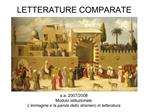 LETTERATURE COMPARATE