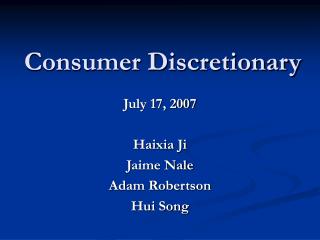 Consumer Discretionary