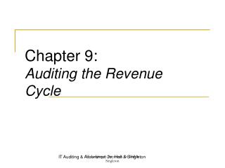 Chapter 9: Auditing the Revenue Cycle